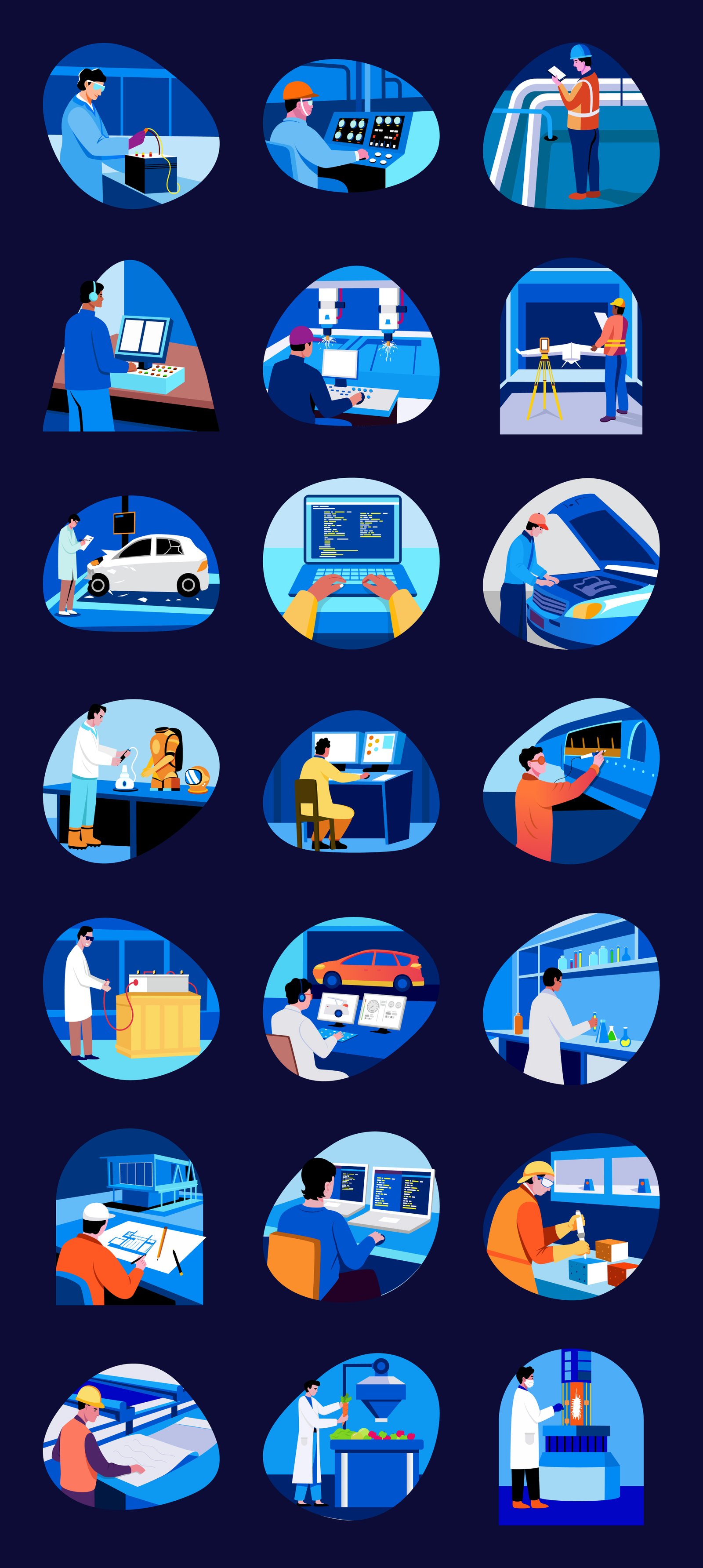Engineering Illustration Art Set