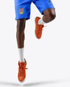 Black Man Wearing Full Basketball Kit Mockup