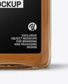 Square Glass Jar with Cinnamon Powder Mockup
