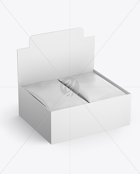 Box with Matte Trading Card Packs Mockup