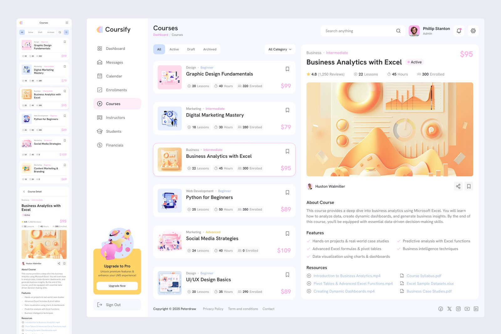 Coursify - Learning Management System Dashboard