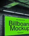 Billboard in Subway Station Mockup