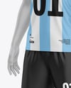 Full Soccer Kit w/ Mannequin Mockup - Half Side View