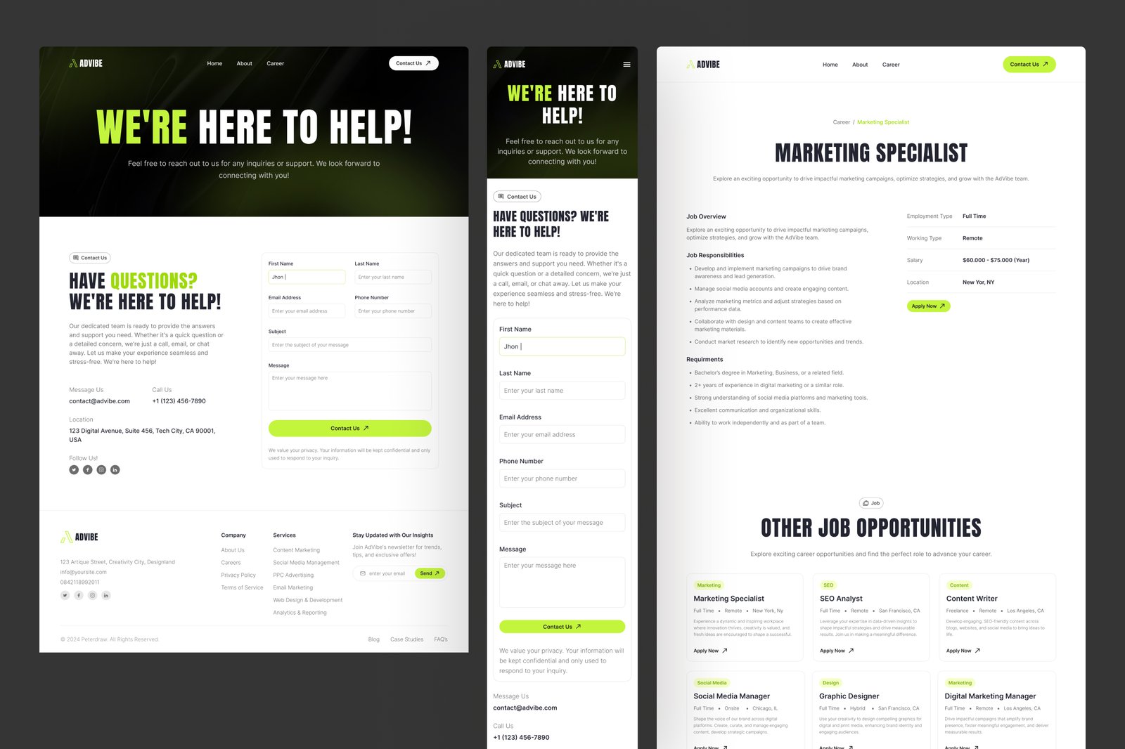AdVibe - Digital Marketing Agency Website