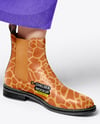 Chelsea Boots on Woman's Legs with Skirt Mockup