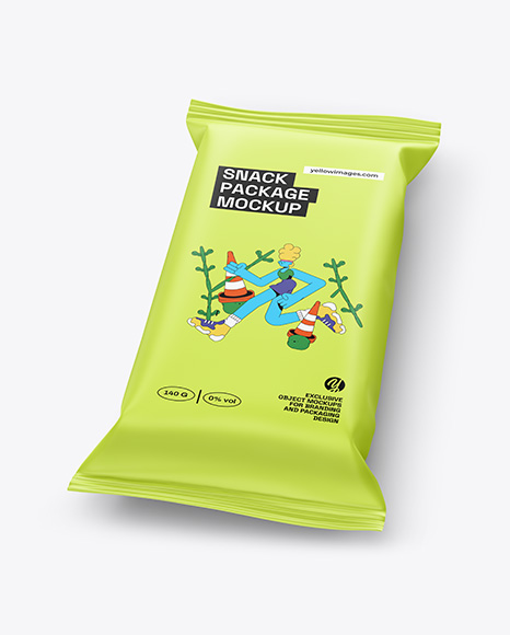 Matte Snack Package Mockup - Packaging mockups
