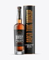 Tall Whiskey Bottle with Tube Mockup