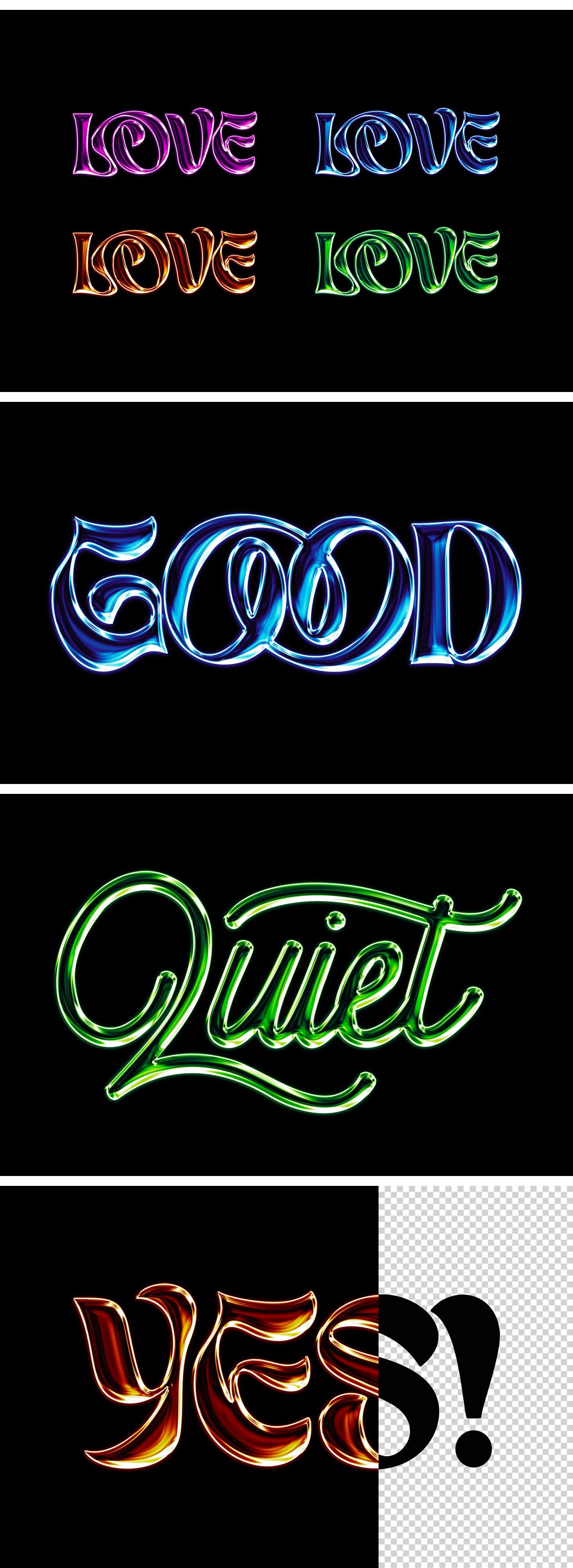 Candy Chrome Text &amp; Logo Effect