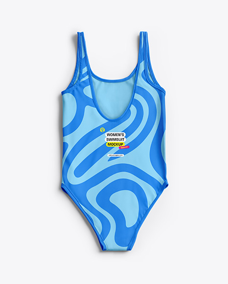 Swimsuit Mockup - Back View - Fabric mockup
