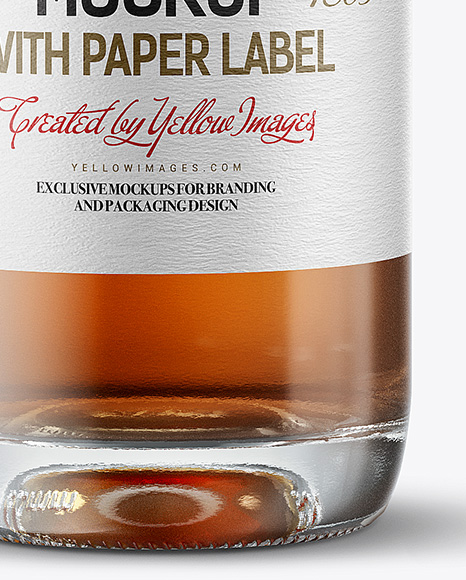 Whiskey Bottle with Cork Mockup