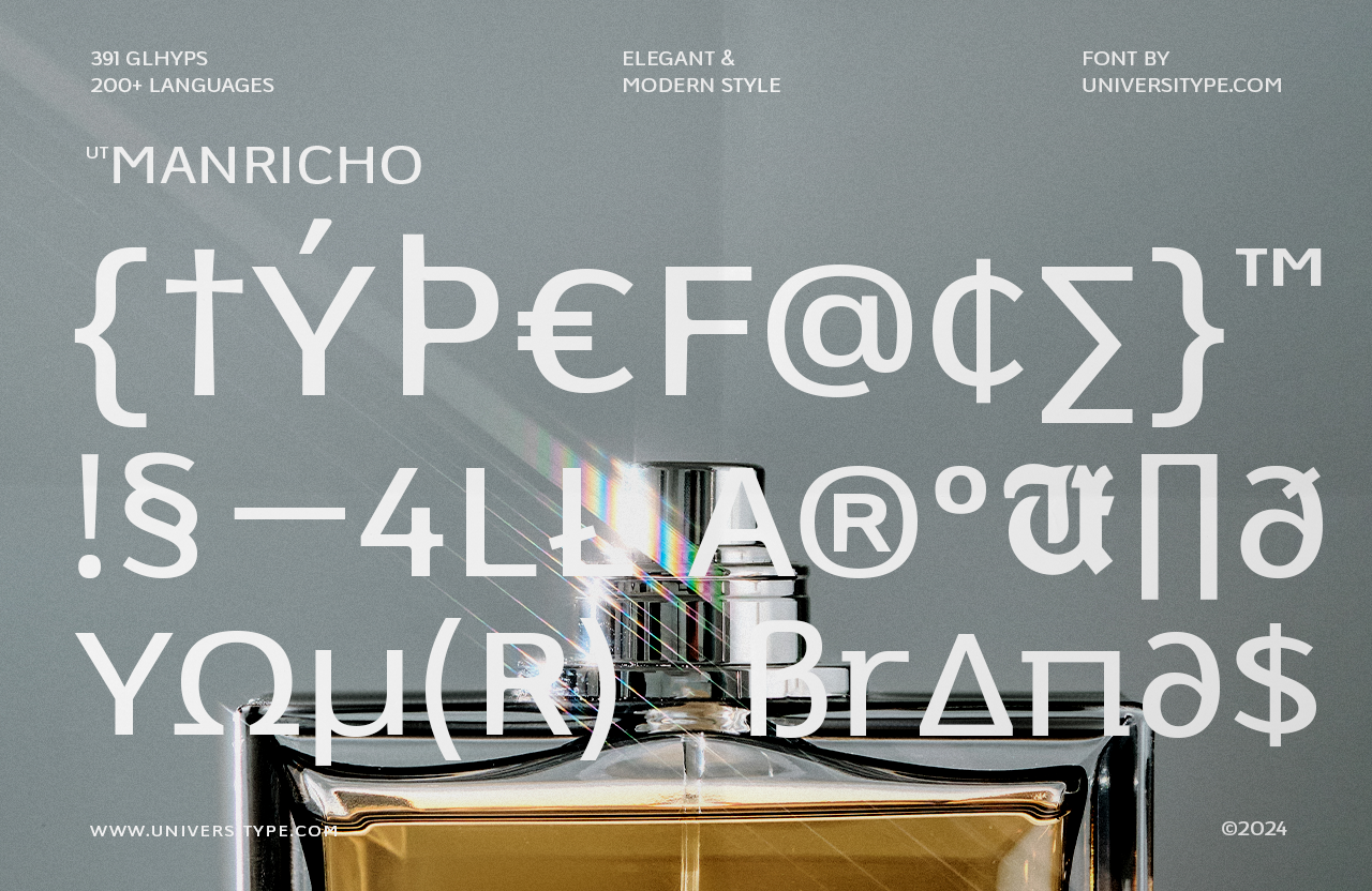 UT Manricho - A Luxury Sans Serif Font