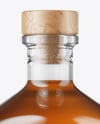Clear Glass Whisky Bottle Mockup
