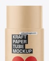 Opened Kraft Paper Tube Mockup