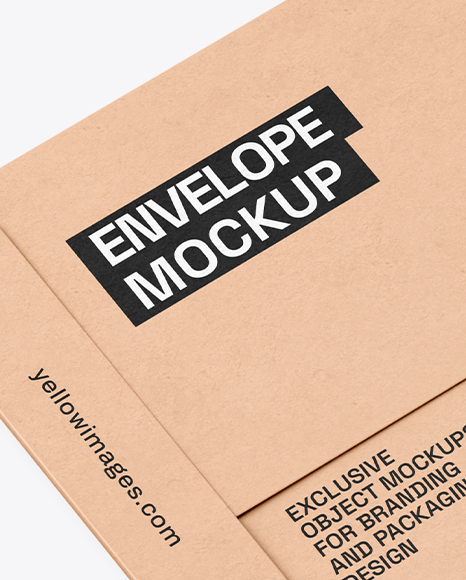 Kraft Paper Envelope with String Mockup
