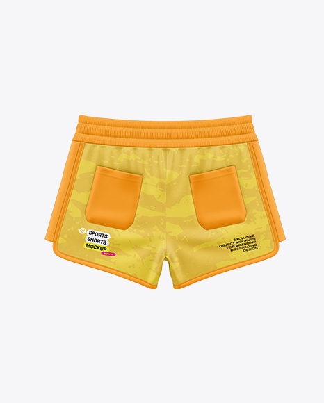 Running Shorts Mockup - Back View