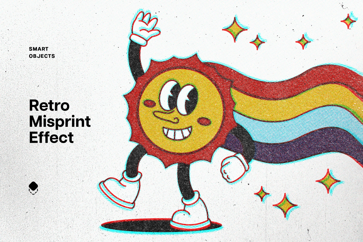 Retro Misprint Design Effect