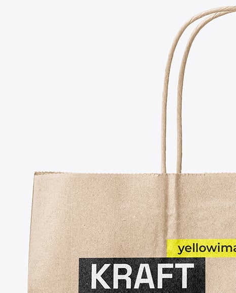 Kraft Paper Bag with Handles Mockup