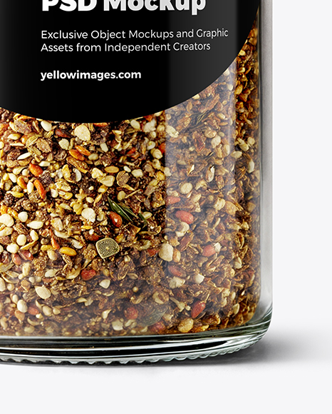 Spice Jar with Ground Pepper Mix Mockup