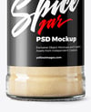 Spice Glass Jar with Garlic Powder Mockup