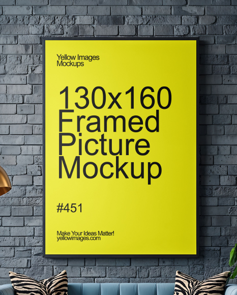 Framed Poster in a Modern Living space Mockup