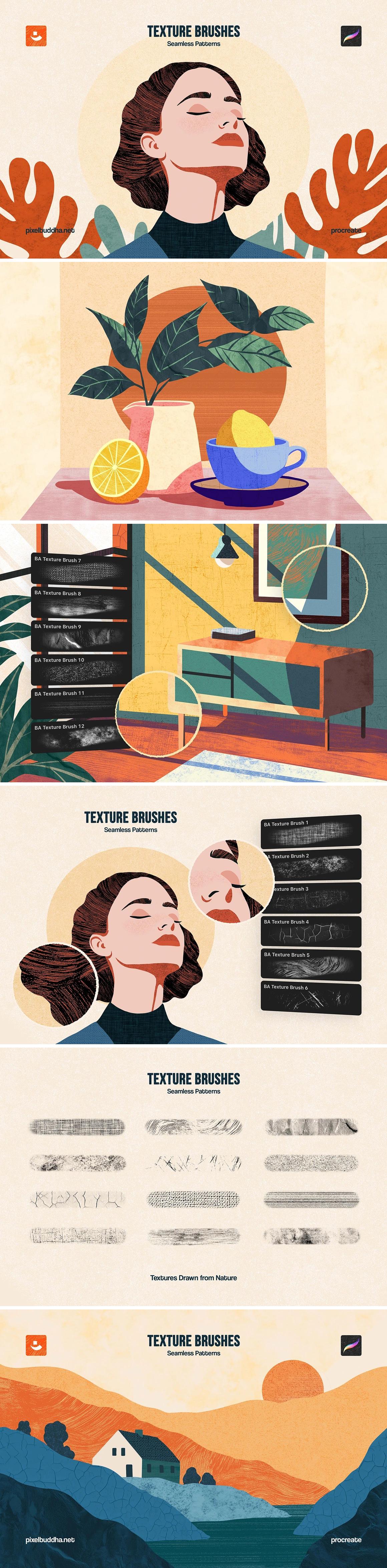 12-in-1 Procreate Brushes Bundle