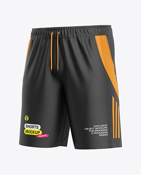 Training Shorts Mockup - Half Side View