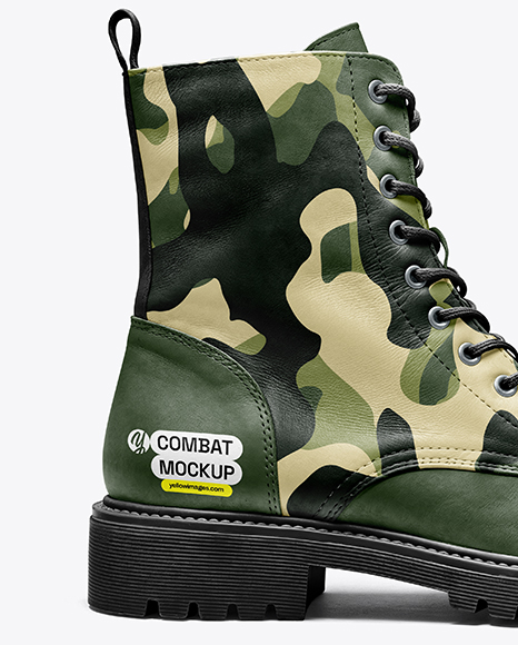Women's Combat Boot Mockup