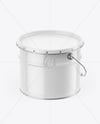 Glossy Tin Can w/ Metallic Handle Mockup