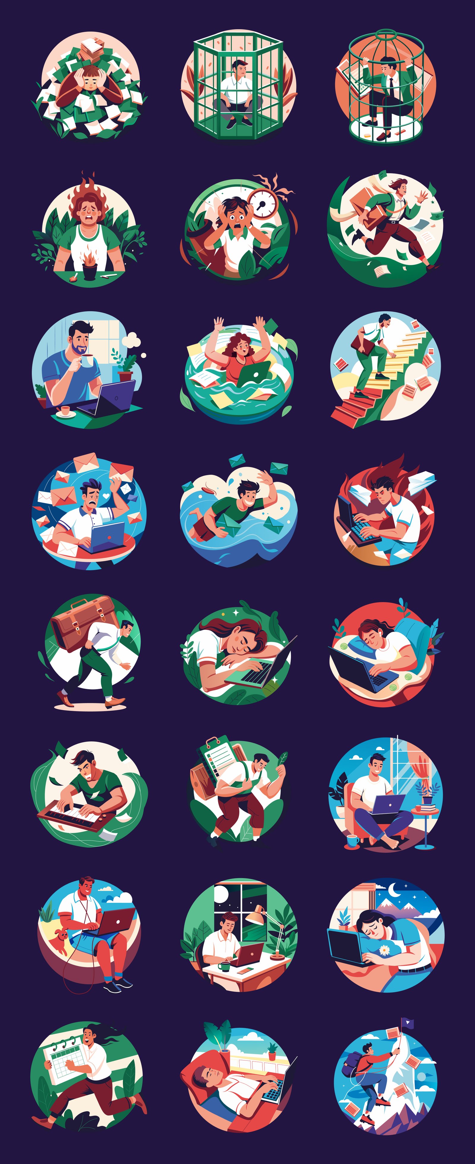 Workaholics Characters Illustrations