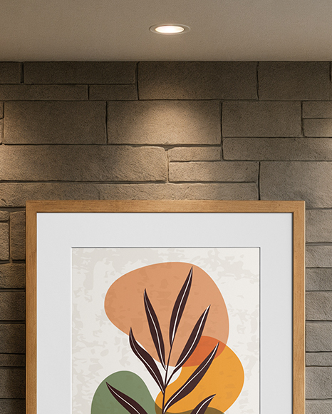 Framed Poster in a Modern Living Room Mockup