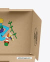 Opened Kraft Food Box Mockup