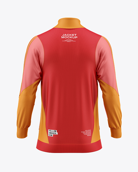 Long Sleeve Training Jacket Mockup - Back View