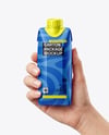 Matte Carton Pack in a Hand Mockup