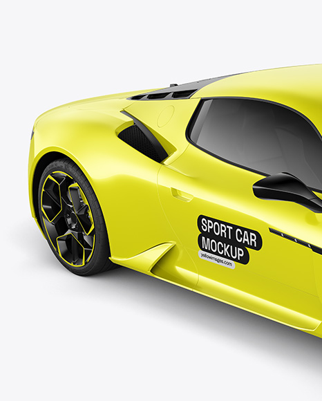 Sport Car Mockup - Front Half Side View