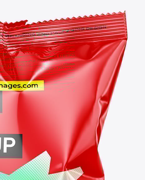 Glossy Snack Bag Mockup