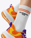 Running Shoes on Women's Legs Mockup