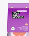 Matte Metallic Package with Paper Label Mockup