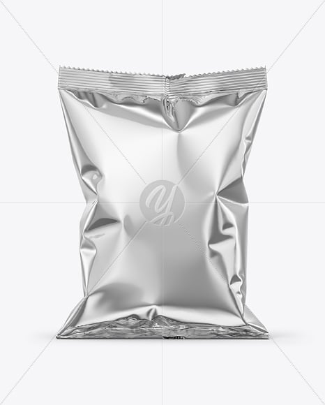 Metallic Snack Bag Mockup