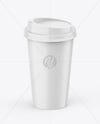 Paper Coffee Cup Mockup – Front View (High-Angle Shot)