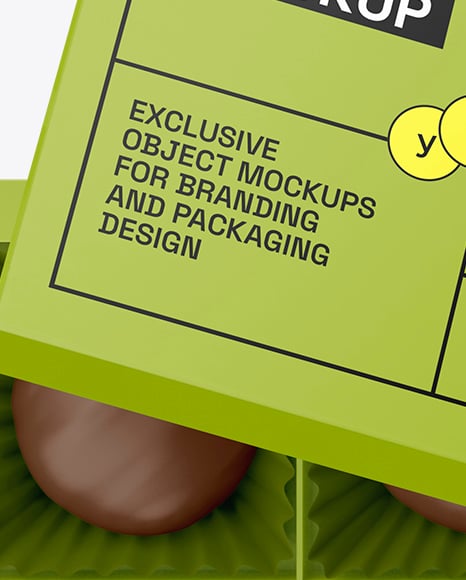 Box of Chocolate Sweets Mockup