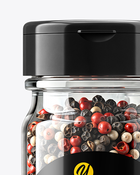 Spice Jar with Peppercorns Mix Mockup
