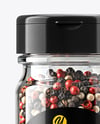 Spice Jar with Peppercorns Mix Mockup