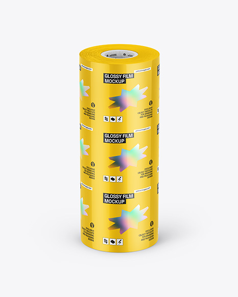 Glossy Film Roll Mockup - Stationery mockups