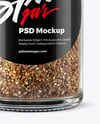 Spice Jar with Ground Pepper Mix Mockup