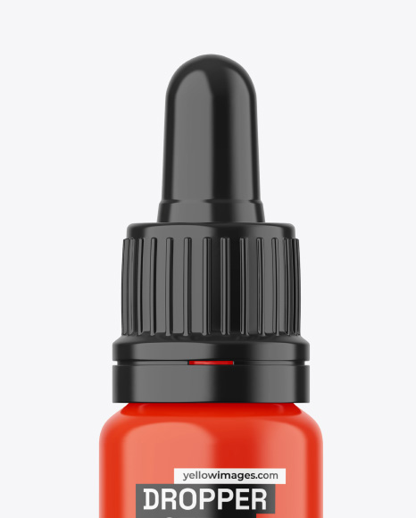 Glossy Dropper Bottle Mockup