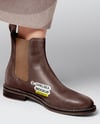 Chelsea Boots on Woman's Legs with Skirt Mockup