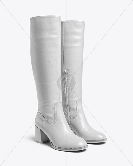 Pair of High-Knee Boots Mockup