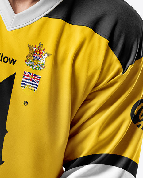 Man Wearing Full Ice Hockey Kit Mockup