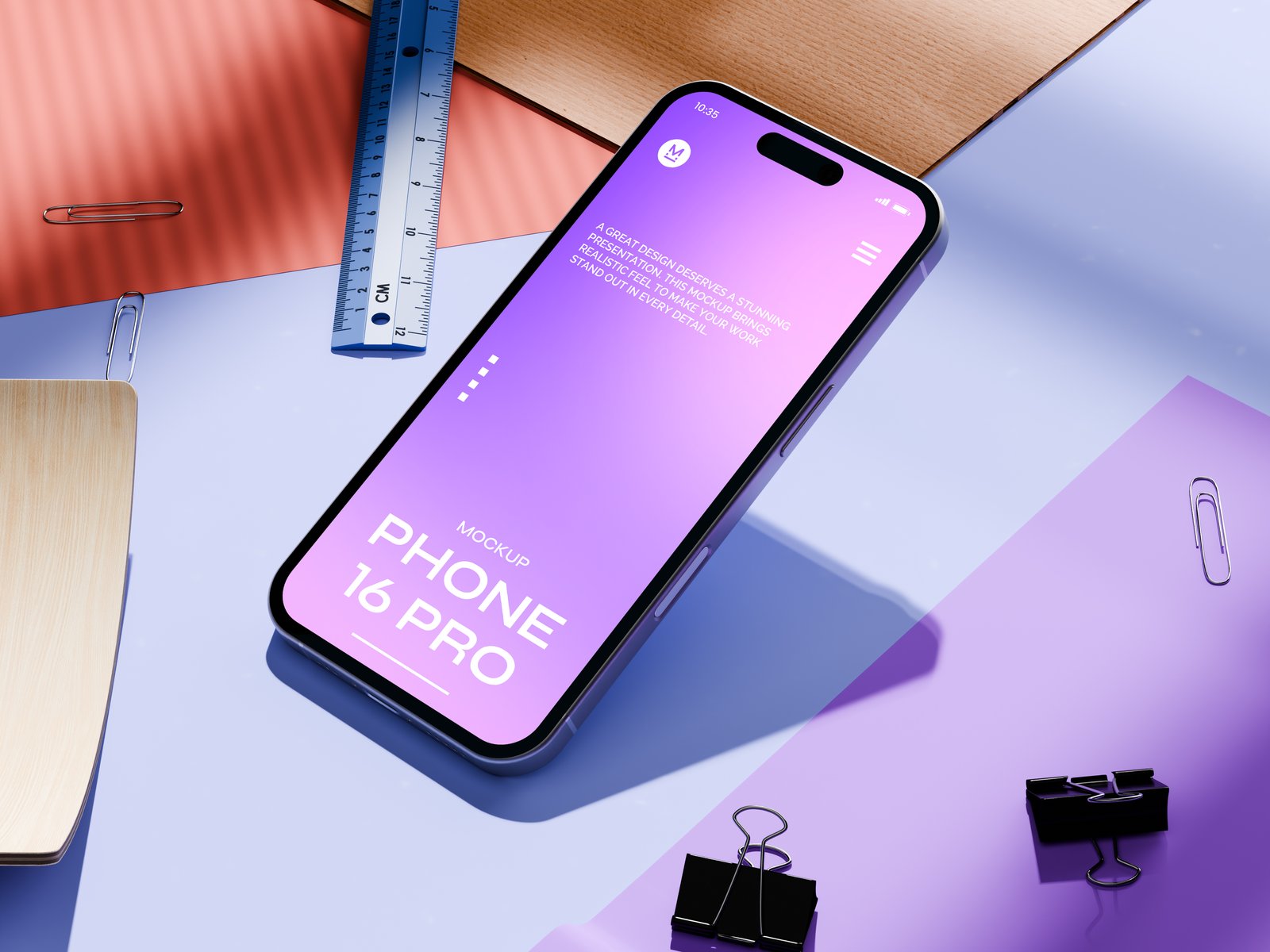 Stylish Phone 16 Pro Mockup