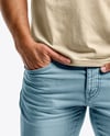 Man in a Polo Shirt and Jeans Mockup
